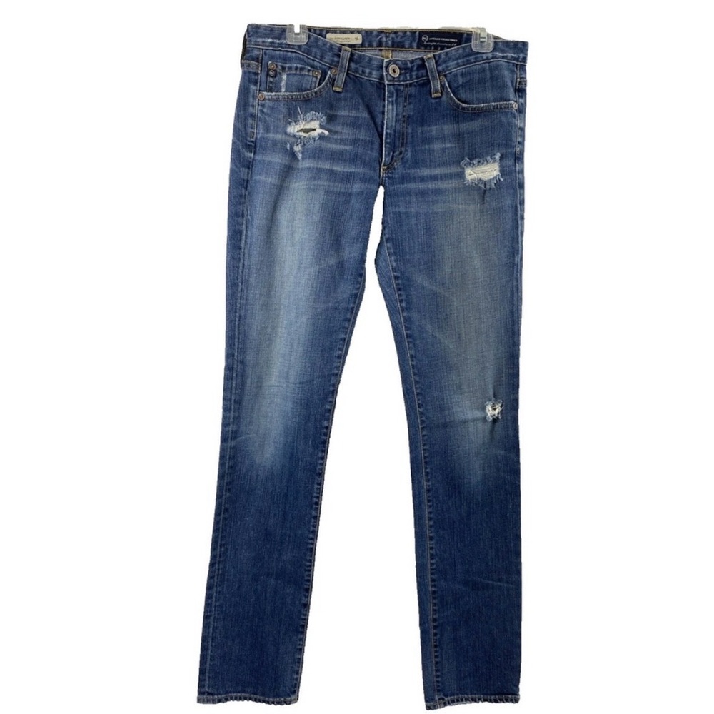 AG Adriano Goldschmied Jeans Womens Size 29 R  Distress Skinny Straight Denim